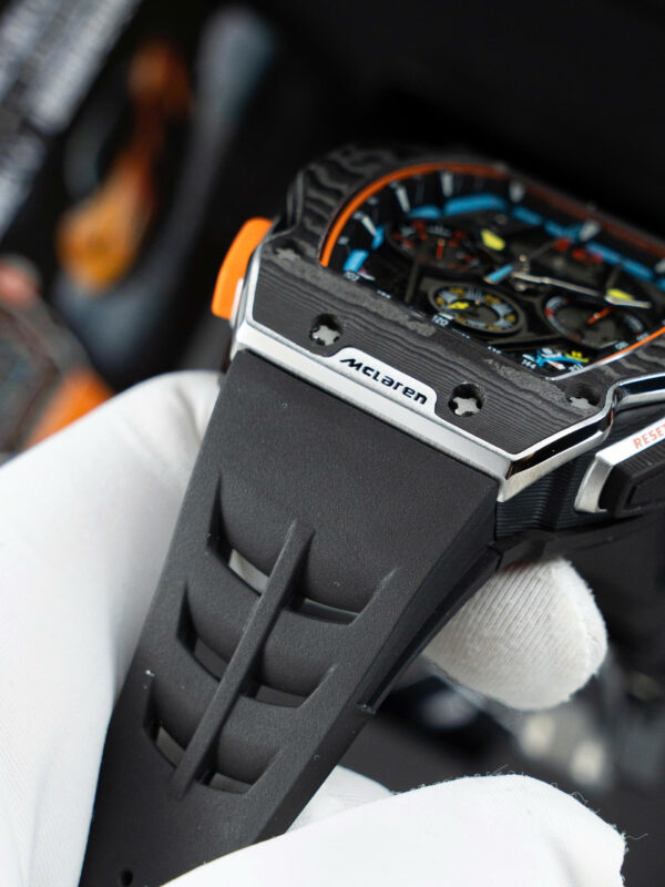 Đồng hồ Richard Mille RM65-01 Replica 11 vỏ carbon dây cao su đen 44.5×49 (2)