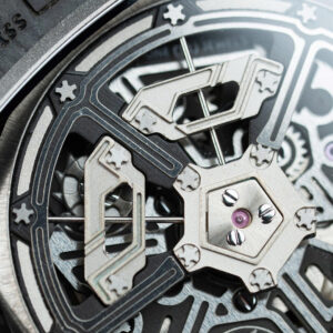 Đồng hồ Richard Mille RM65-01 Replica 11 vỏ carbon dây cao su đen 44.5×49 (2)