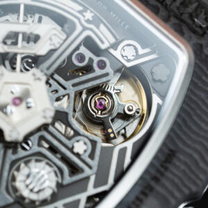 Đồng hồ Richard Mille RM65-01 Replica 11 vỏ carbon dây cao su đen 44.5×49 (2)