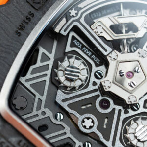 Đồng hồ Richard Mille RM65-01 Replica 11 vỏ carbon dây cao su đen 44.5×49 (2)