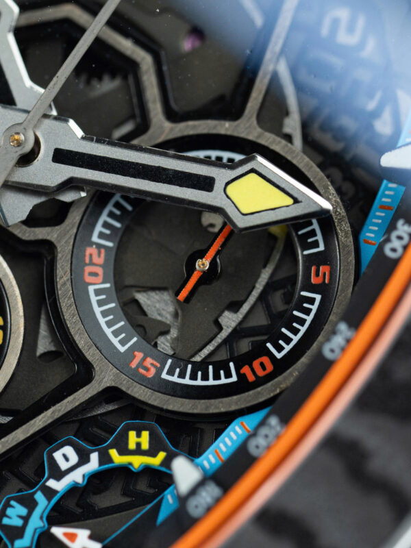 Đồng hồ Richard Mille RM65-01 Replica 11 vỏ carbon dây cao su đen 44.5×49 (2)