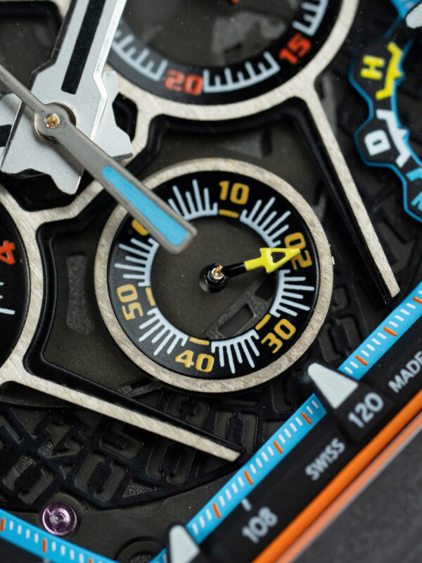 Đồng hồ Richard Mille RM65-01 Replica 11 vỏ carbon dây cao su đen 44.5×49 (2)