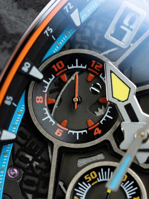 Đồng hồ Richard Mille RM65-01 Replica 11 vỏ carbon dây cao su đen 44.5×49 (2)