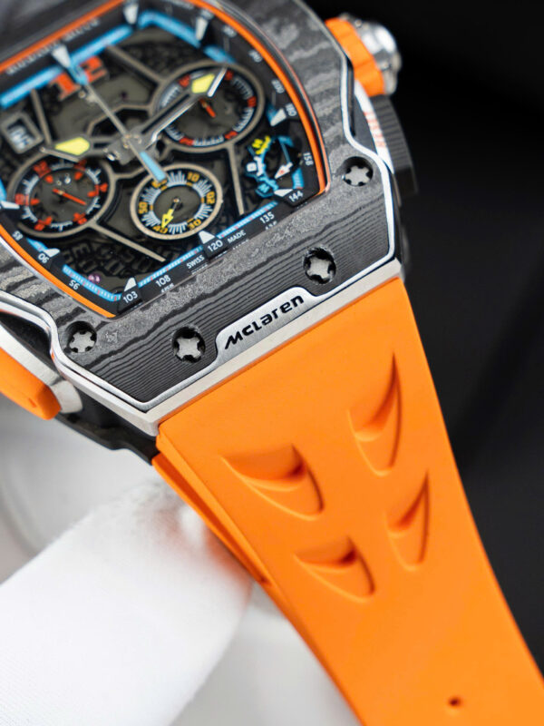 Đồng hồ Richard Mille RM65-01 màu cam Rep 11 vỏ carbon dây cao su 44.5×49 (2)