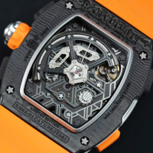 Đồng hồ Richard Mille RM65-01 màu cam Rep 11 vỏ carbon dây cao su 44.5×49 (2)