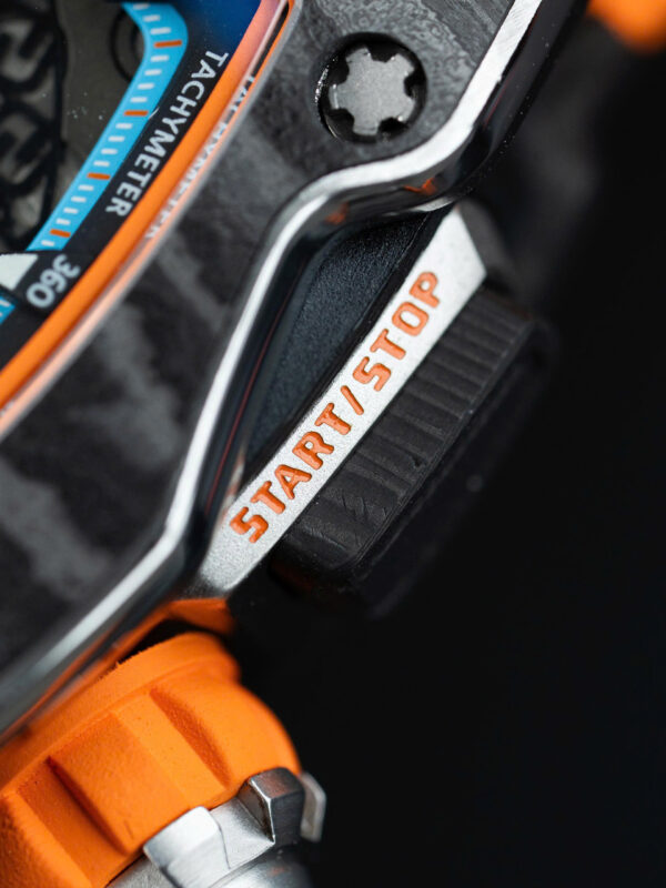 Đồng hồ Richard Mille RM65-01 màu cam Rep 11 vỏ carbon dây cao su 44.5×49 (2)