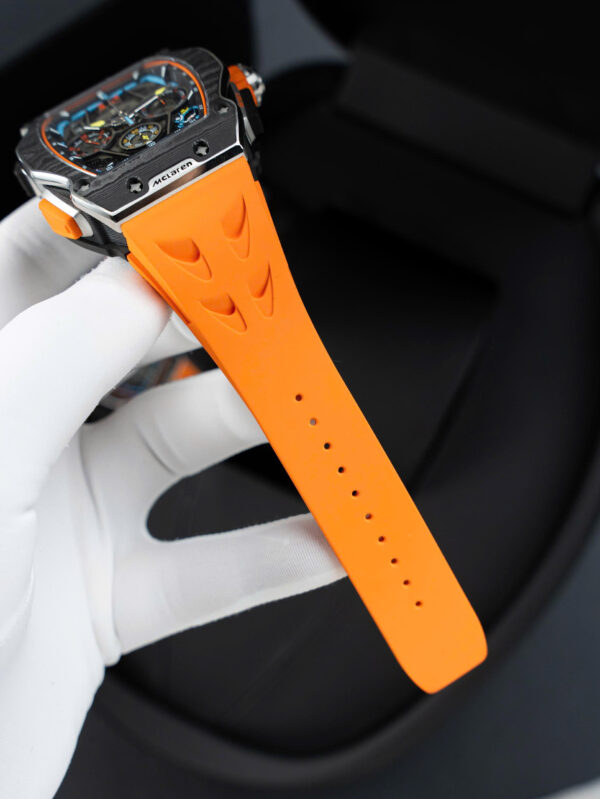 Đồng hồ Richard Mille RM65-01 màu cam Rep 11 vỏ carbon dây cao su 44.5×49 (2)