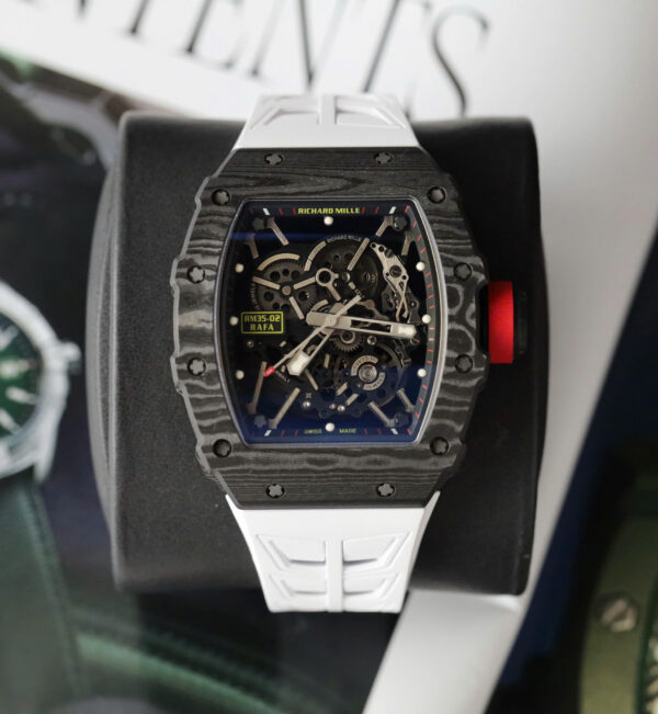 Đồng hồ Richard Mille Rep 11 RM35-02 Rafael Nadal dây cao su màu trắng xưởng ZF 44mm (2)