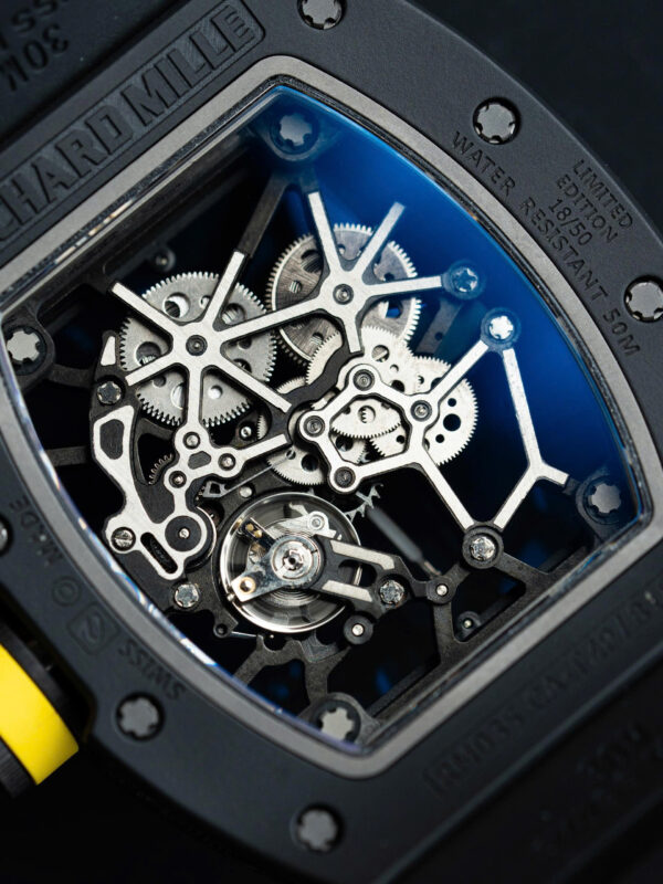 Đồng hồ Richard Mille Replica 11 RM035 Americas Toro vỏ gốm đen dây cao su nhà máy ZF 40x48mm (2)
