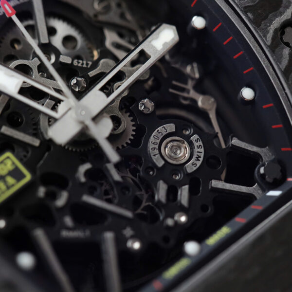 Đồng hồ Richard Mille Replica 11 RM35-02 Rafael Nadal màu đen dây cao su 44mm (2)