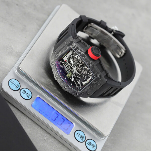 Đồng hồ Richard Mille Replica 11 RM35-02 Rafael Nadal màu đen dây cao su 44mm (2)