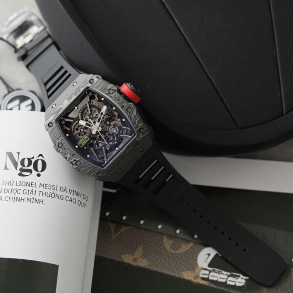 Đồng hồ Richard Mille Replica 11 RM35-02 Rafael Nadal màu đen dây cao su 44mm (2)