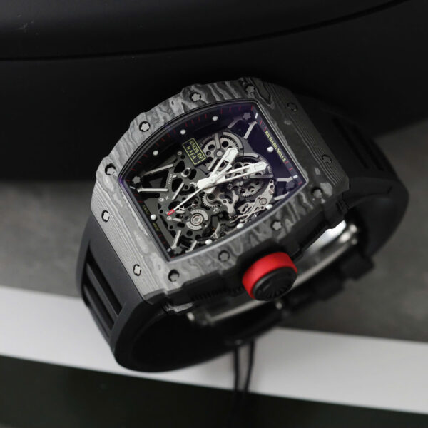 Đồng hồ Richard Mille Replica 11 RM35-02 Rafael Nadal màu đen dây cao su 44mm (2)