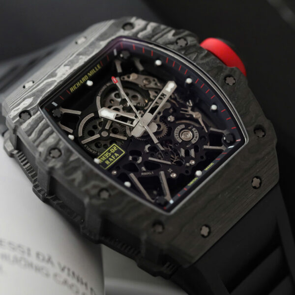 Đồng hồ Richard Mille Replica 11 RM35-02 Rafael Nadal màu đen dây cao su 44mm (2)