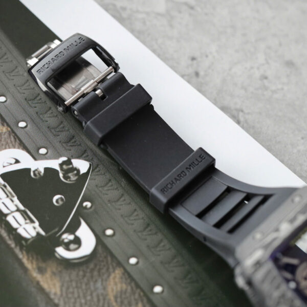 Đồng hồ Richard Mille Replica 11 RM35-02 Rafael Nadal màu đen dây cao su 44mm (2)