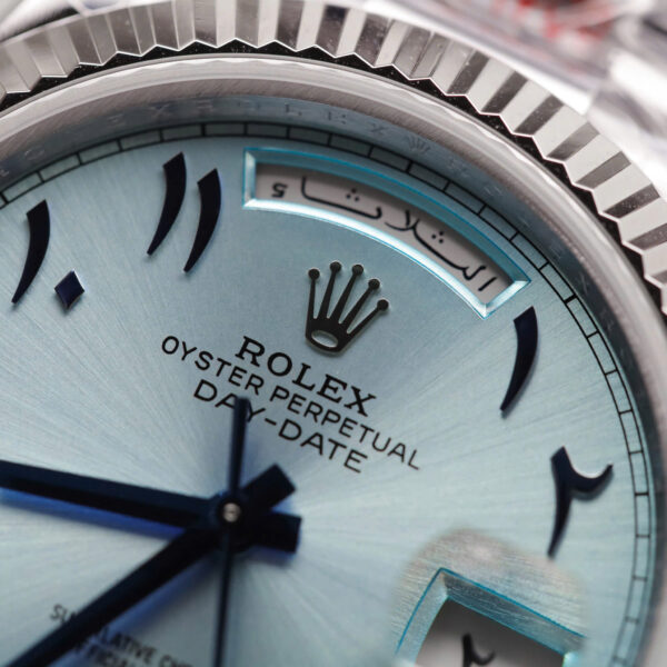 Đồng hồ Rolex Day-Date Replica 11 mặt xanh băng cọc số Ả Rập xưởng GM 40mm (2)