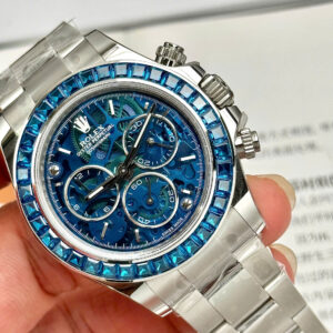 Đồng hồ Rolex Daytona Arolla Challenge Blue Rep 11 đính đá baguette 40mm (2)