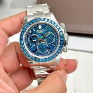 Đồng hồ Rolex Daytona Arolla Challenge Blue Rep 11 đính đá baguette 40mm (2)