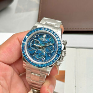 Đồng hồ Rolex Daytona Arolla Challenge Blue Rep 11 đính đá baguette 40mm (2)