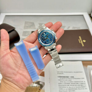 Đồng hồ Rolex Daytona Arolla Challenge Blue Rep 11 đính đá baguette 40mm (2)