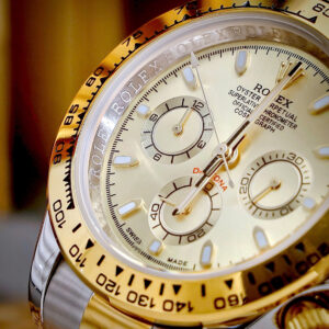 Đồng hồ Rolex Daytona Cosmograph demi vàng cọc dạ quang fake 11 40mm