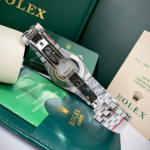 Đồng hồ Rolex Land-Dweller mặt xanh blue cọc số dạ quang fake 11 40mm