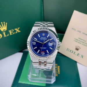 Đồng hồ Rolex Land-Dweller mặt xanh blue cọc số dạ quang fake 11 40mm