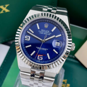 Đồng hồ Rolex Land-Dweller mặt xanh blue cọc số dạ quang fake 11 40mm