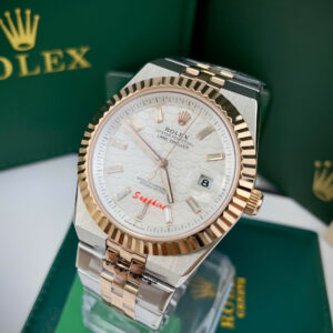 Đồng hồ Rolex Land-Dweller nam Demi cọc số đính đá fake cao cấp 40mm