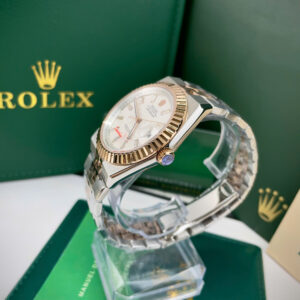 Đồng hồ Rolex Land-Dweller nam Demi cọc số đính đá fake cao cấp 40mm