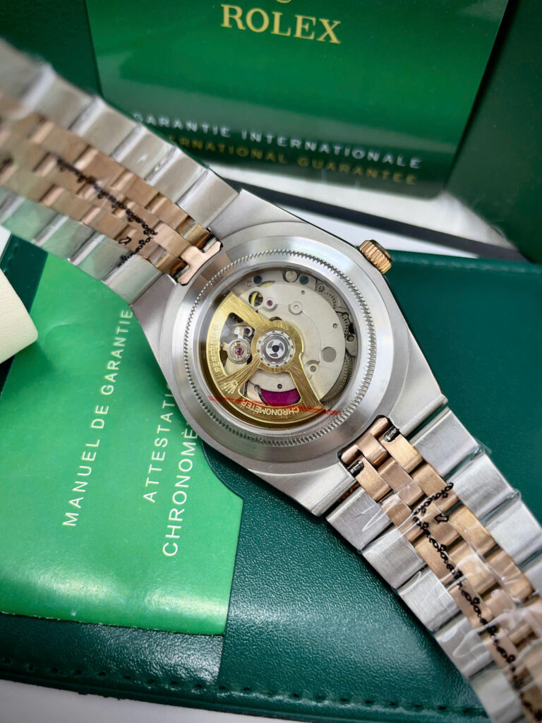 Đồng hồ Rolex Land-Dweller nam Demi cọc số đính đá fake cao cấp 40mm