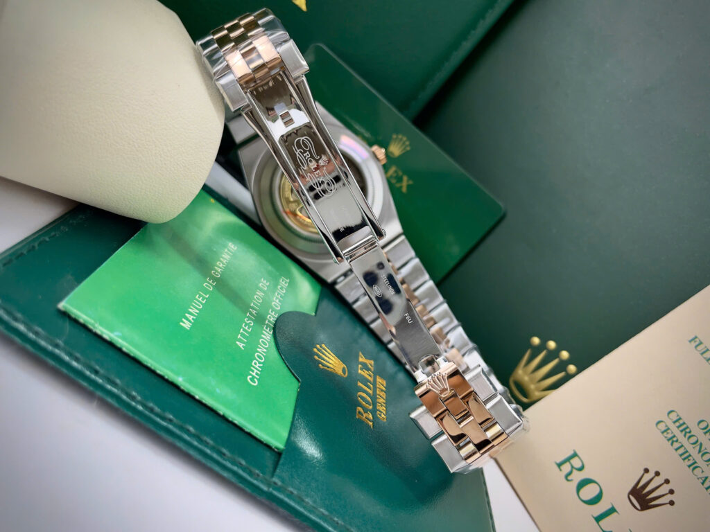 Đồng hồ Rolex Land-Dweller nam Demi cọc số đính đá fake cao cấp 40mm