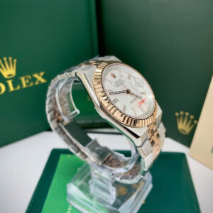Đồng hồ Rolex Land-Dweller nam Demi cọc số đính đá fake cao cấp 40mm