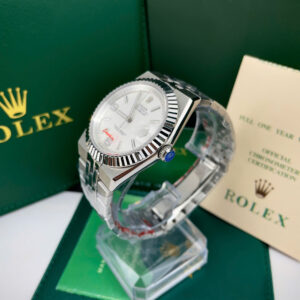 Đồng hồ Rolex Land-Dweller nam cọc số dạ quang dây kim loại fake 11 40mm