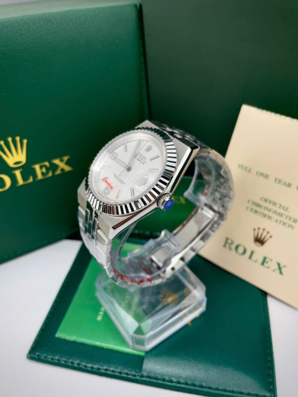 Đồng hồ Rolex Land-Dweller nam cọc số dạ quang dây kim loại fake 11 40mm