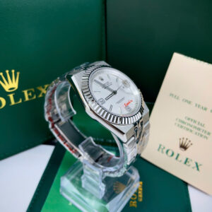 Đồng hồ Rolex Land-Dweller nam cọc số dạ quang dây kim loại fake 11 40mm