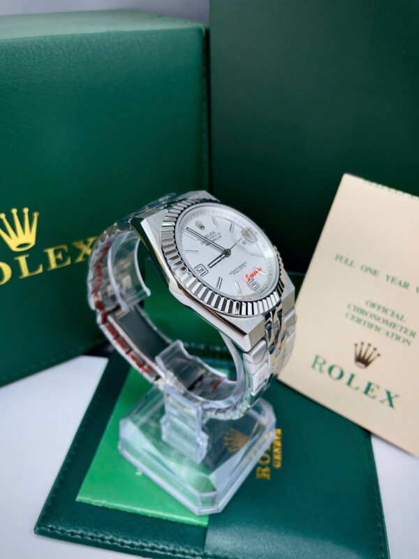 Đồng hồ Rolex Land-Dweller nam cọc số dạ quang dây kim loại fake 11 40mm