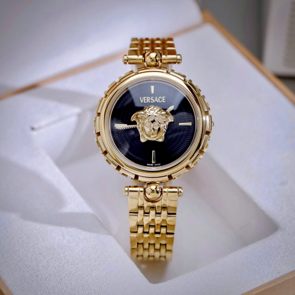Đồng hồ Versace nữ Medusa Heritage vàng gold dây kim loại like auth 38mm