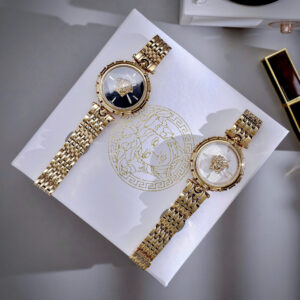 Đồng hồ Versace nữ Medusa Heritage vàng gold dây kim loại like auth 38mm