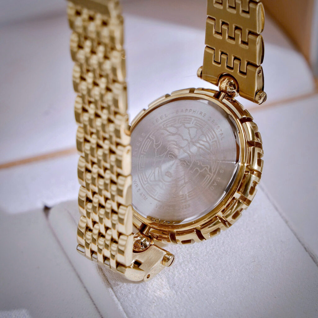 Đồng hồ Versace nữ Medusa Heritage vàng gold dây kim loại like auth 38mm