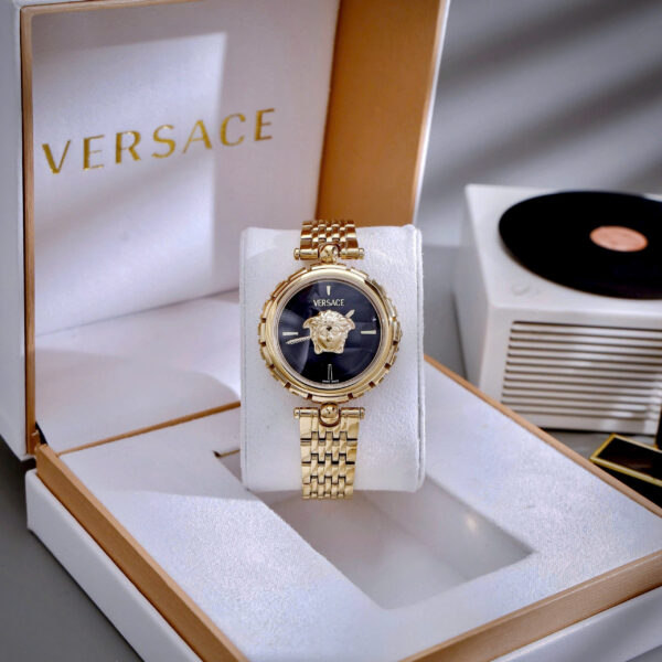Đồng hồ Versace nữ Medusa Heritage vàng gold dây kim loại like auth 38mm
