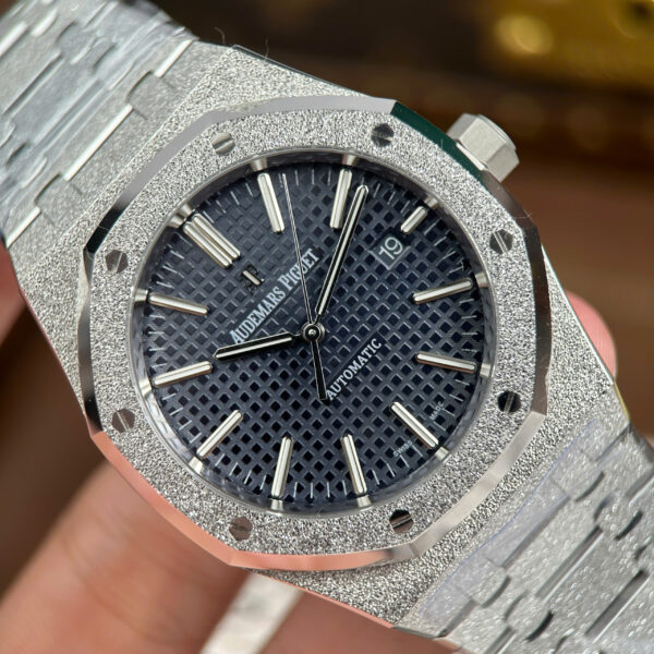 Đồng hồ Audemars Piguet Rep 11 Royal Oak 15410 Frosted mặt xanh dương máy cơ tự động xưởng APS 41mm (2)