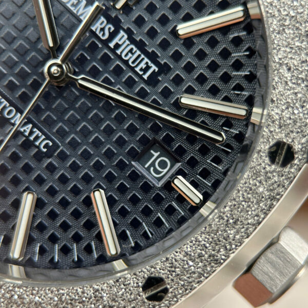 Đồng hồ Audemars Piguet Rep 11 Royal Oak 15410 Frosted mặt xanh dương máy cơ tự động xưởng APS 41mm (2)