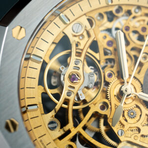 Đồng hồ Audemars Piguet Rep 11 Royal Oak Openworked 15407 mặt màu vàng lộ cơ 41mm (2)