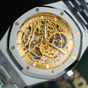 Đồng hồ Audemars Piguet Rep 11 Royal Oak Openworked 15407 mặt màu vàng lộ cơ 41mm (2)