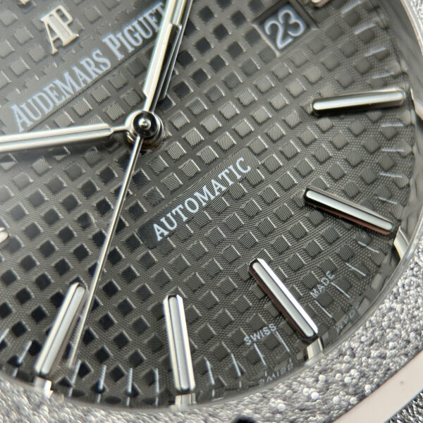 Đồng hồ Audemars Piguet Rep Cao Cấp Royal Oak 15410 Frosted mặt xám máy cơ tự động xưởng APS 41mm (2)