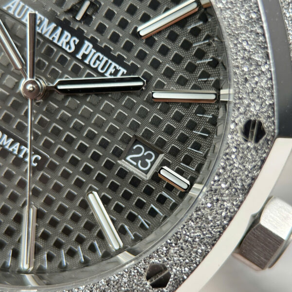 Đồng hồ Audemars Piguet Rep Cao Cấp Royal Oak 15410 Frosted mặt xám máy cơ tự động xưởng APS 41mm (2)