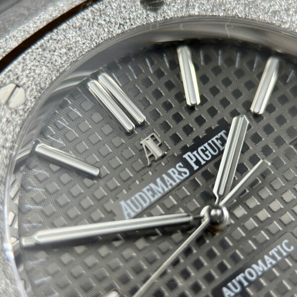 Đồng hồ Audemars Piguet Rep Cao Cấp Royal Oak 15410 Frosted mặt xám máy cơ tự động xưởng APS 41mm (2)