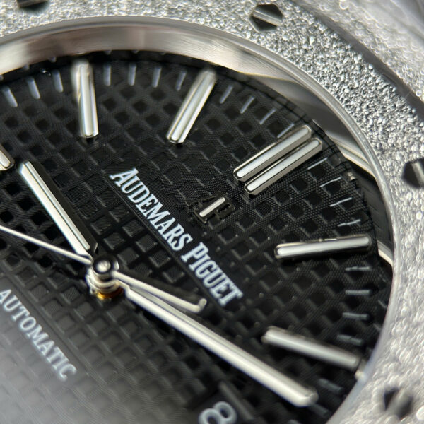 Đồng hồ Audemars Piguet Replica 11 Royal Oak 15410 Frosted Gold mặt đen máy cơ tự động xưởng APS 41mm (2)