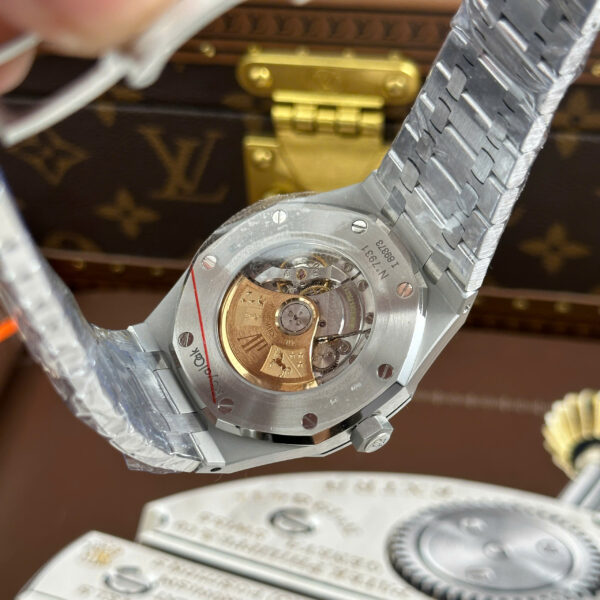 Đồng hồ Audemars Piguet Replica 11 Royal Oak 15410 Frosted Gold mặt đen máy cơ tự động xưởng APS 41mm (2)